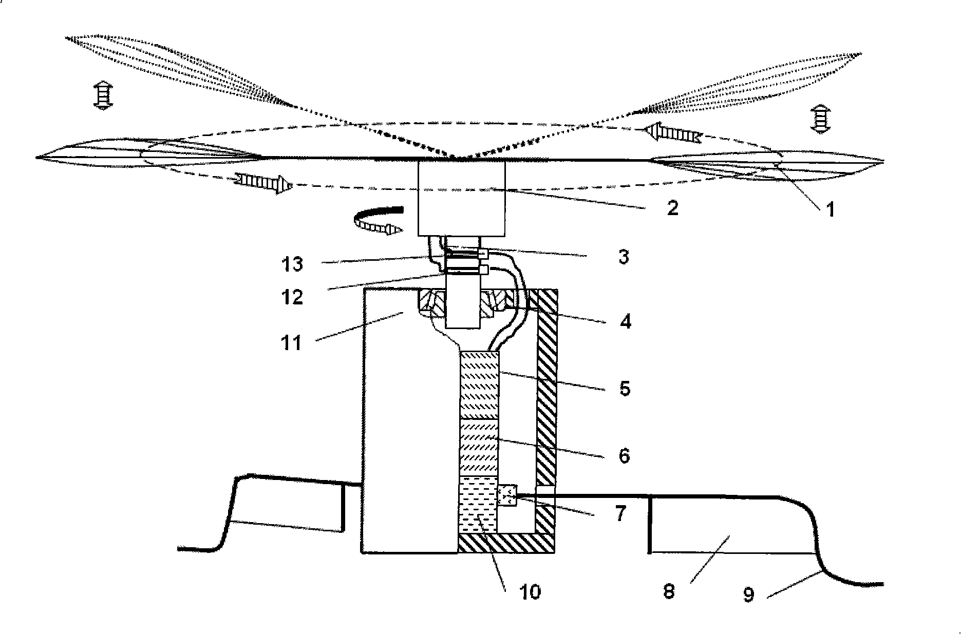 Flapping rotor wing design method and microminiature flapping rotor wing designed according to the method