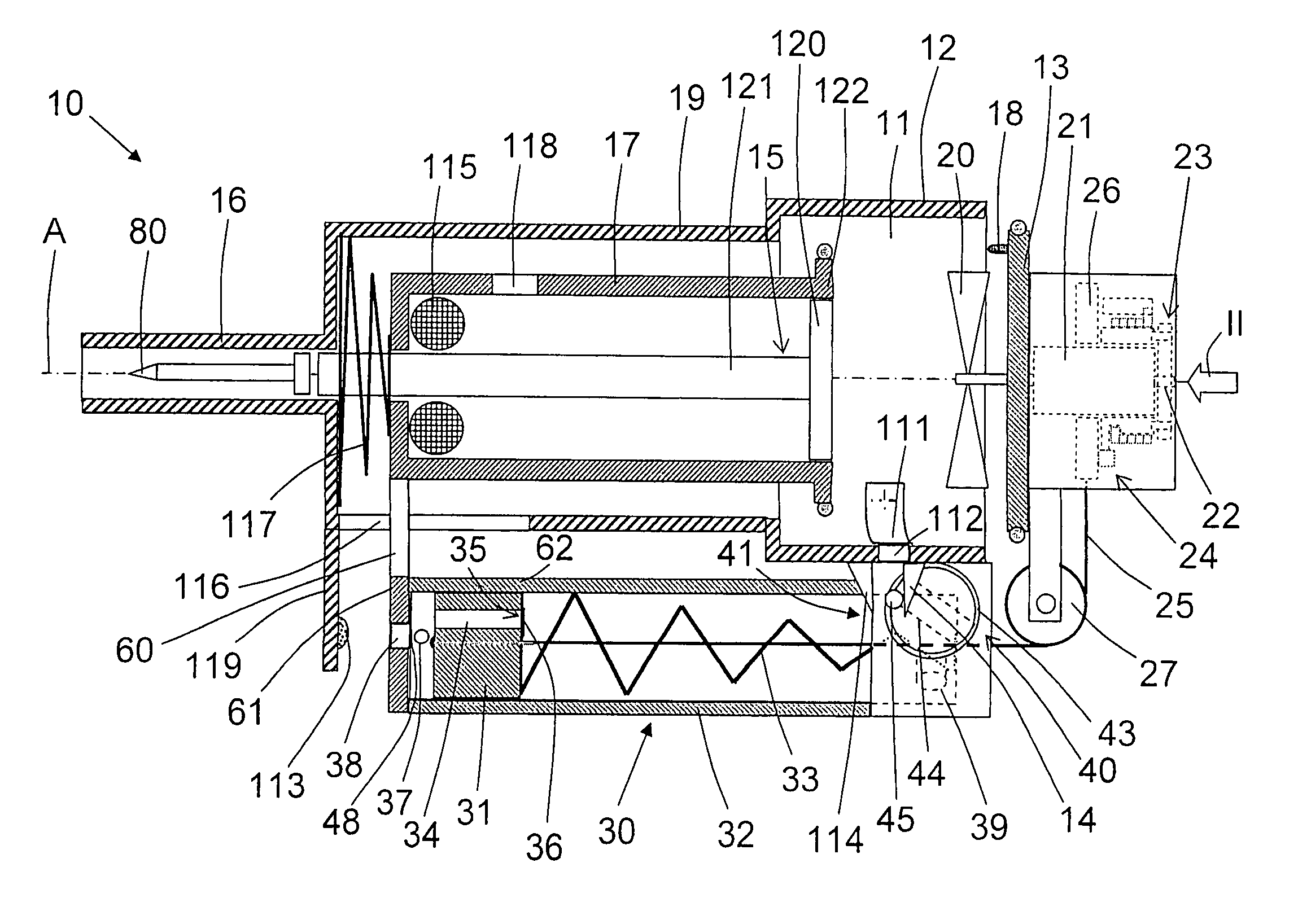 Combustion-engined setting tool