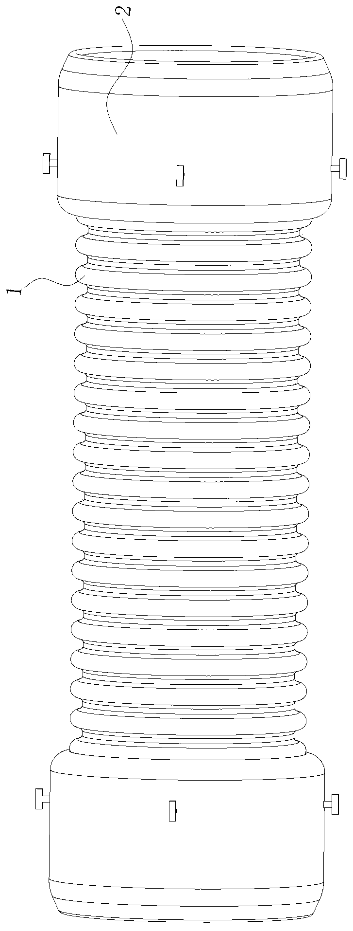 Anti-corrosion corrugated pipe for natural gas conveying