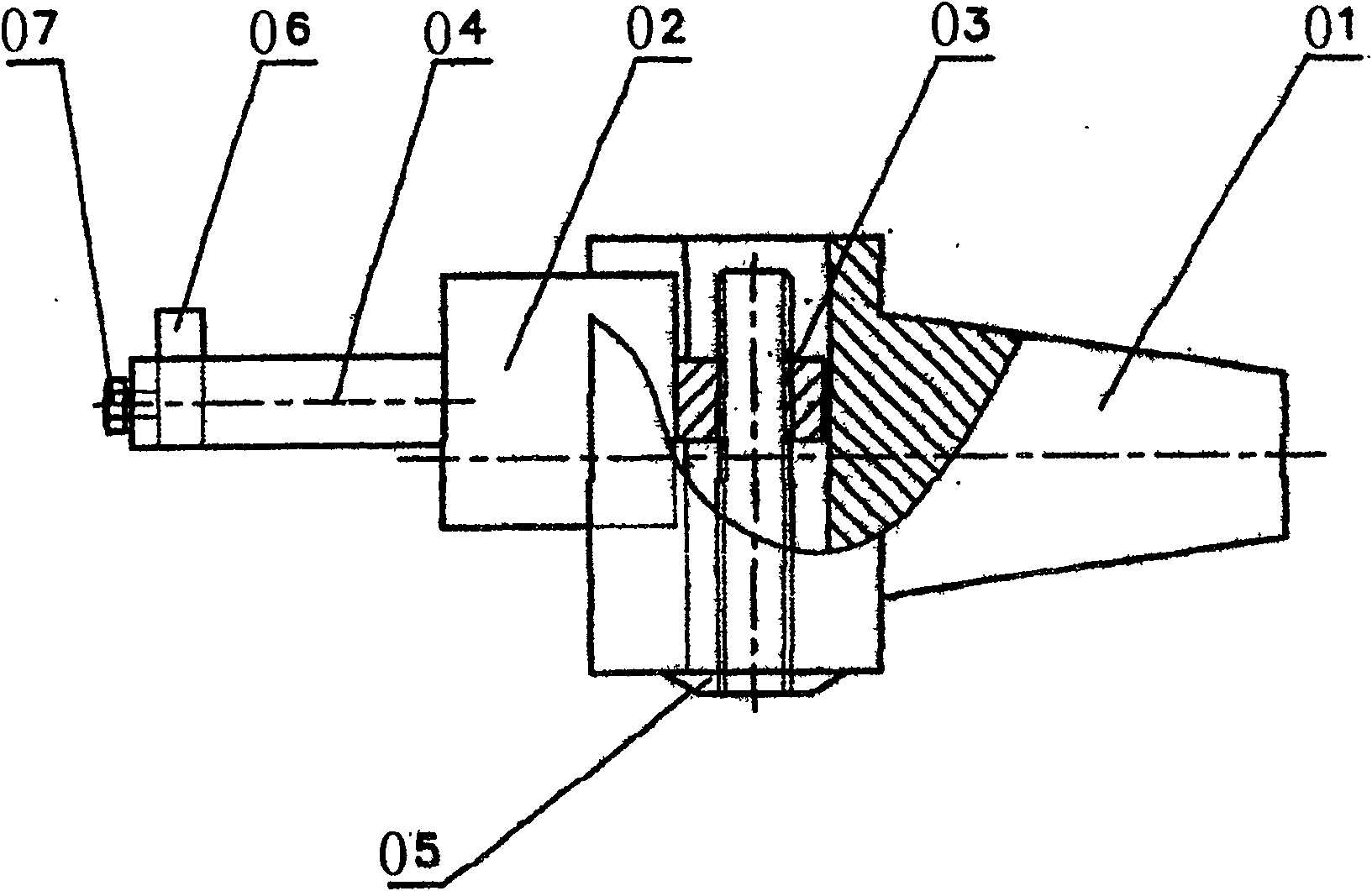 Method for fine adjusting for boring cutter tool feed amount and adjustment device