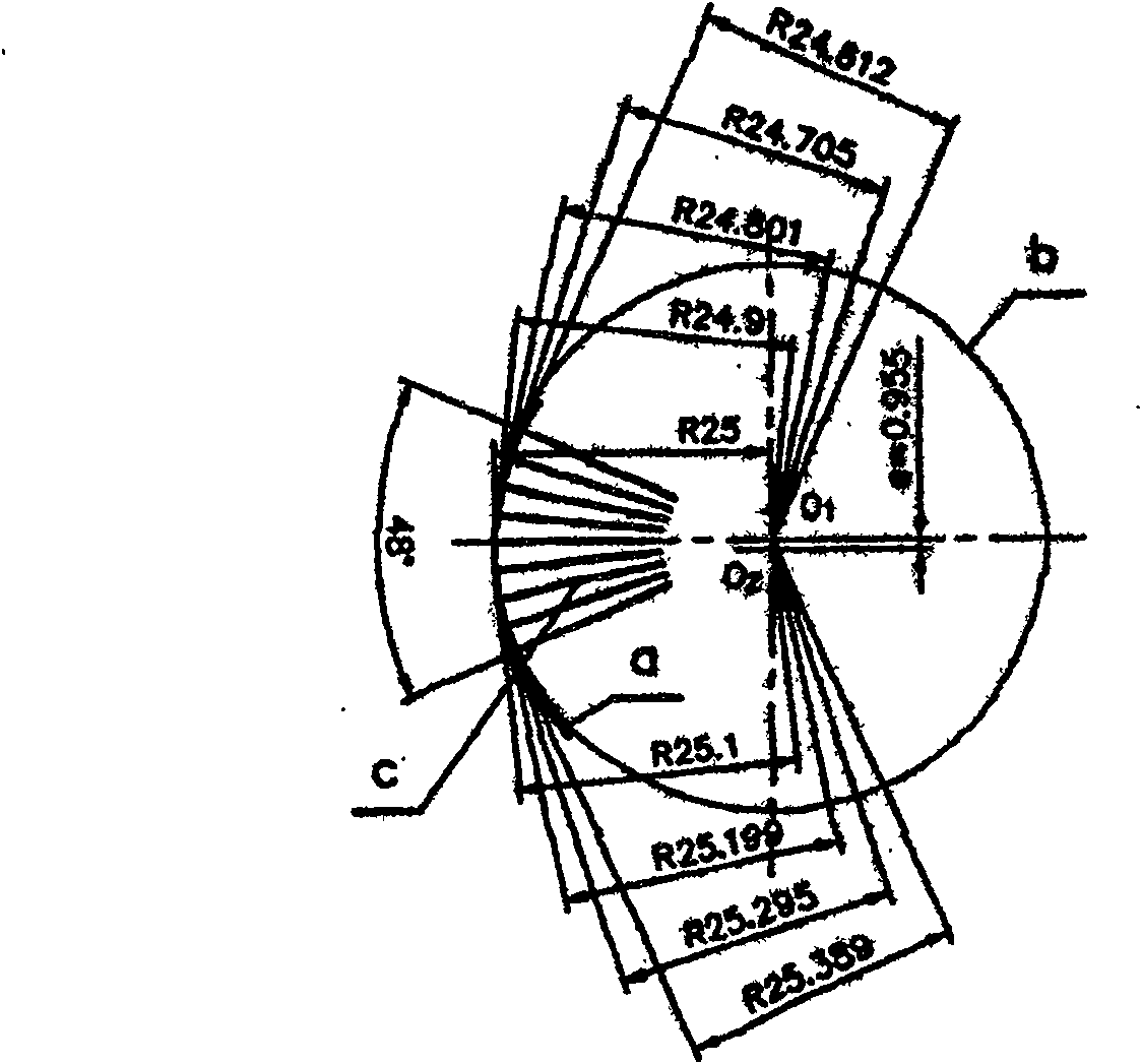 Method for fine adjusting for boring cutter tool feed amount and adjustment device