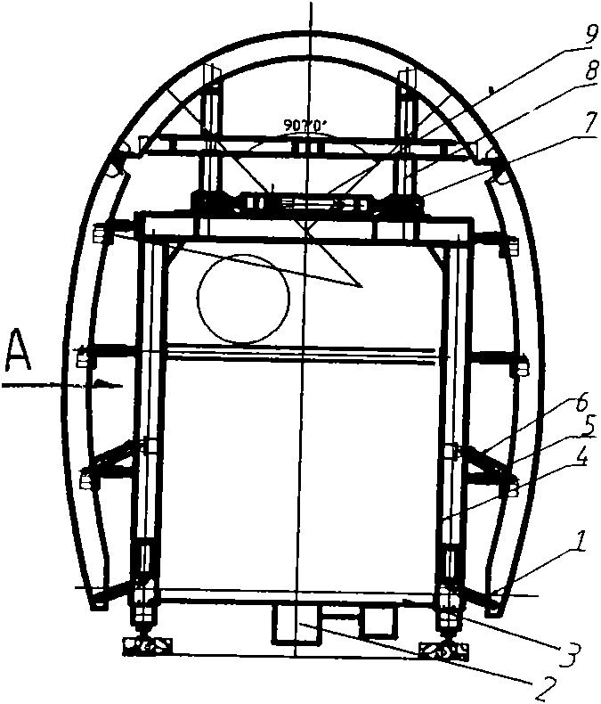 Construction method of railway tunnel lining side wall concrete