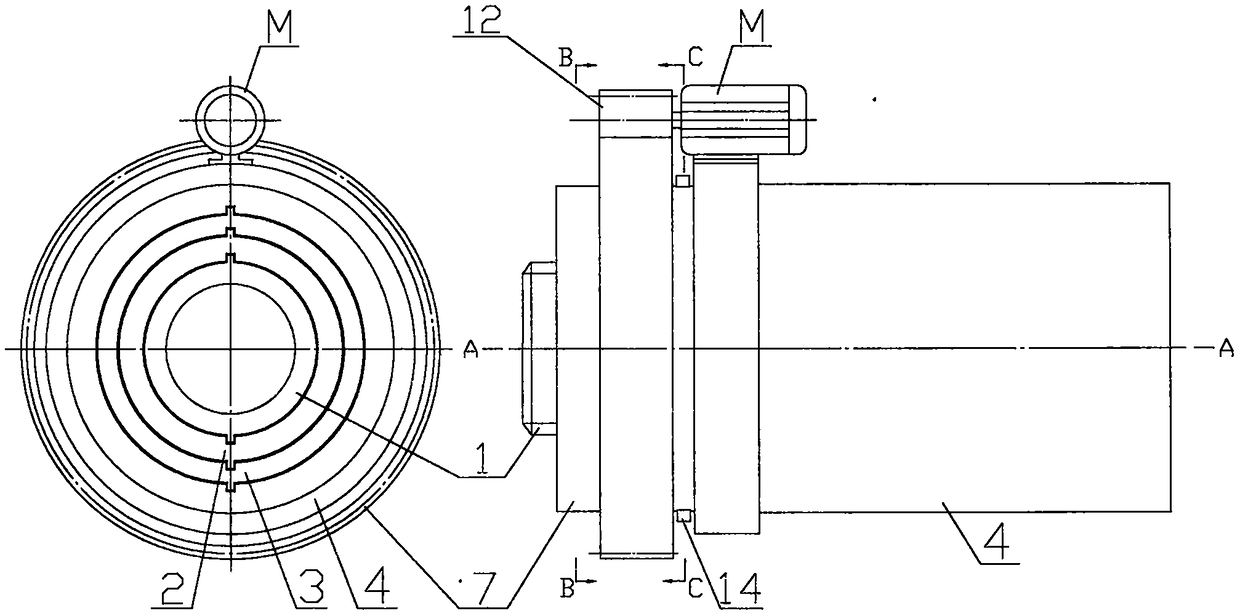 A multi-section telescopic rod with the combination of self-pushing and pulling