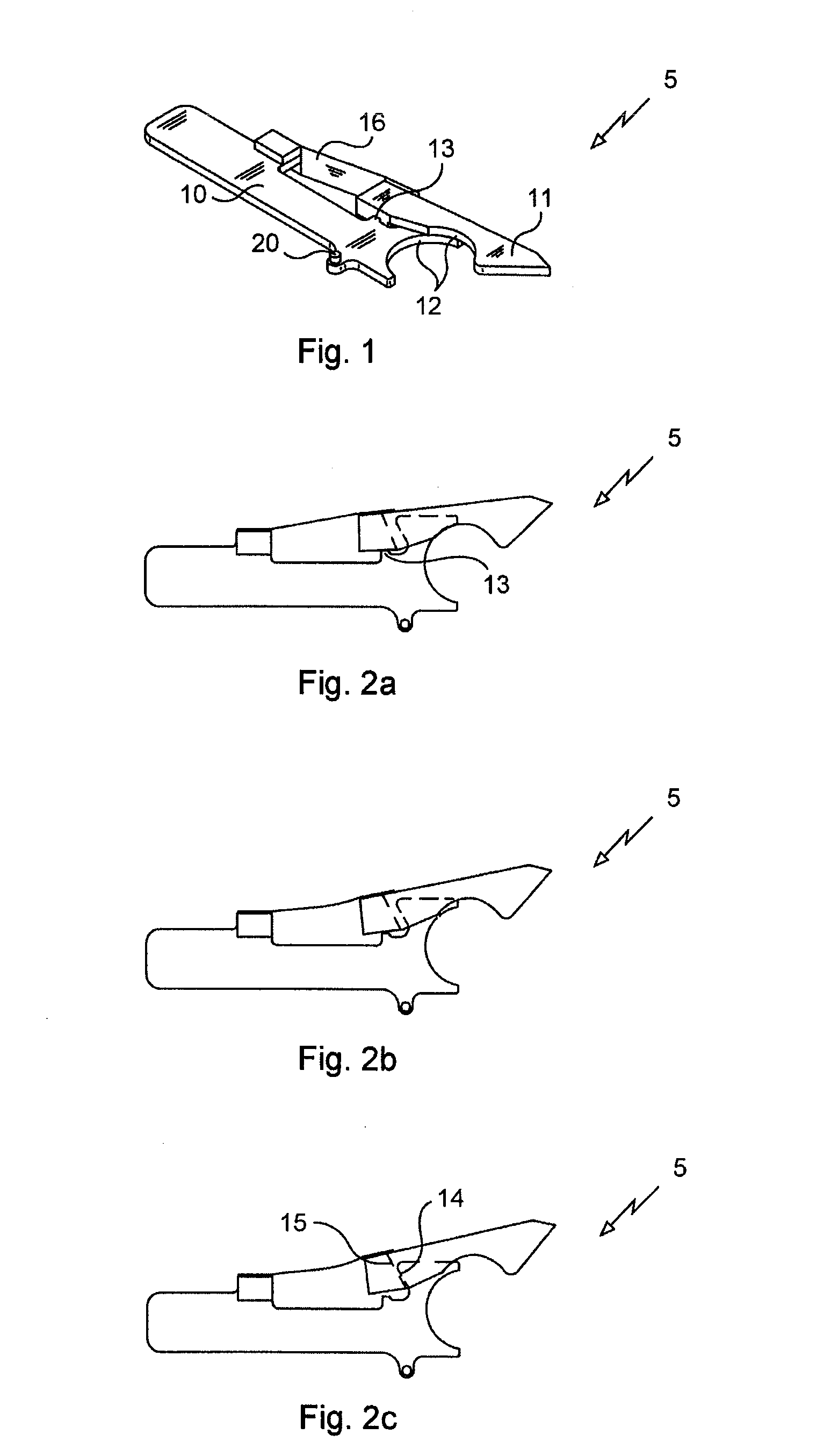 Container Holder Device Including a Leaf Spring, and a Container Treatment Installation Including Such a Device