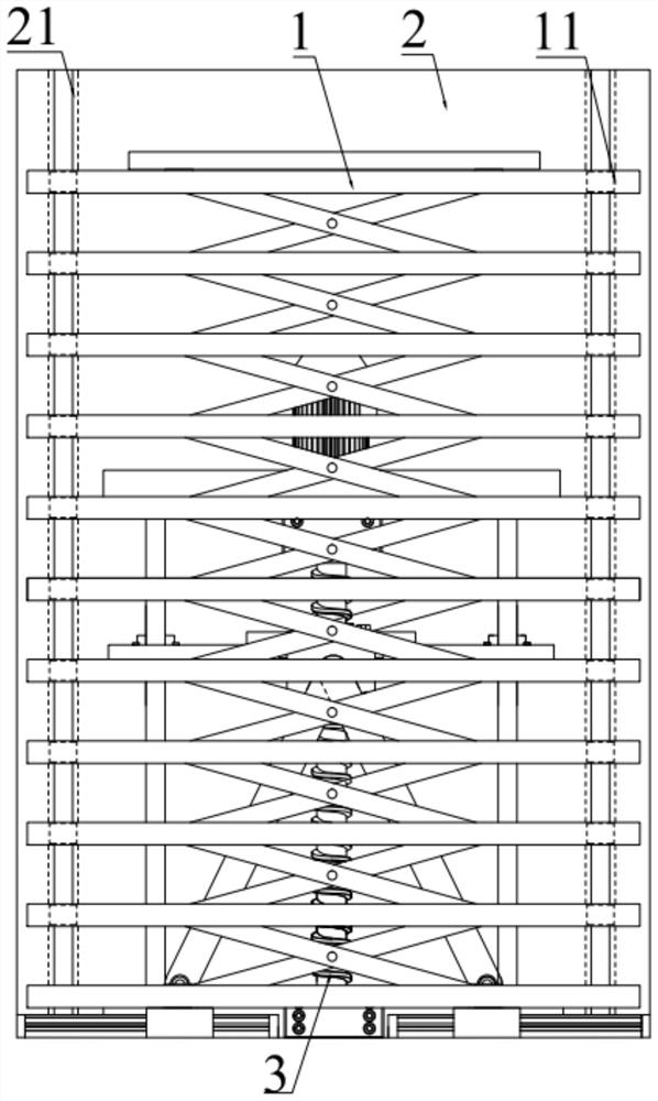 A large radiator with spacing adjustment structure and its working method