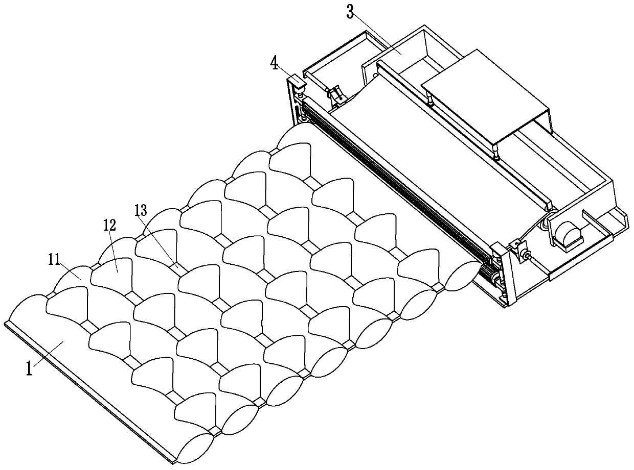 An explosion-proof gas column roll for logistics packaging and transportation