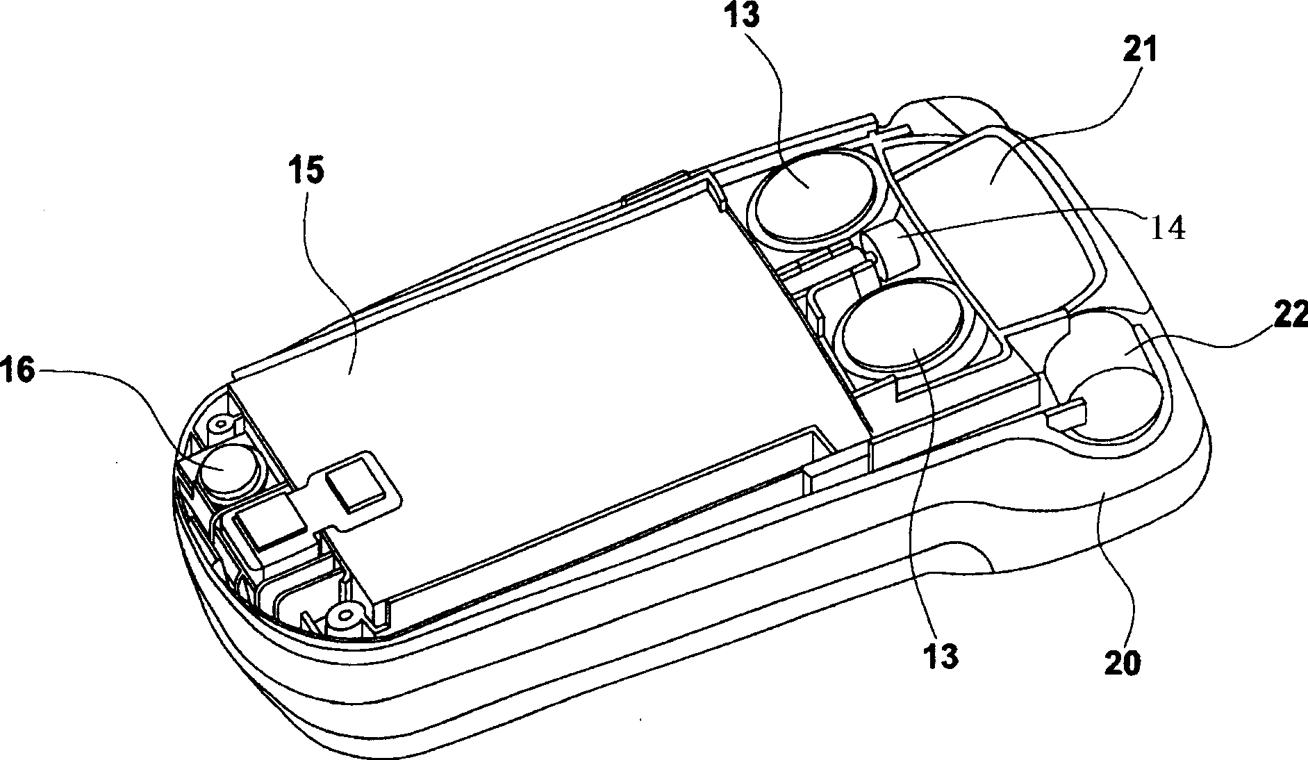 Mobile communication terminal with auxiliary LCD and speaker