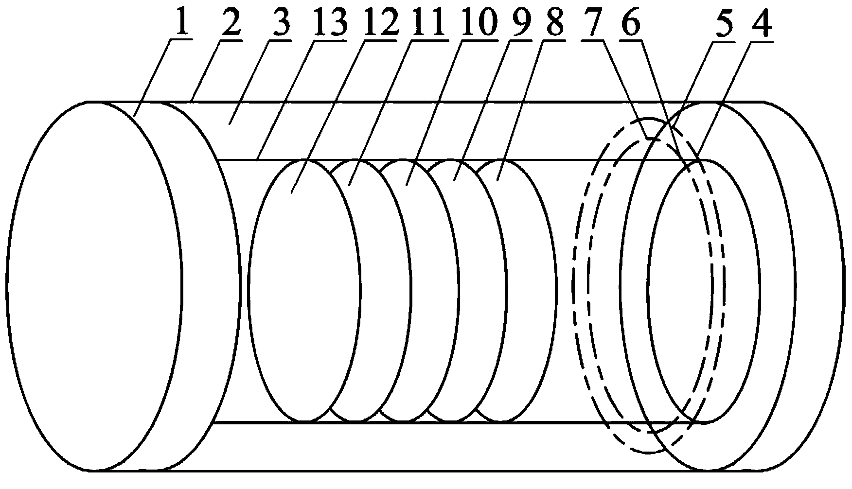 Wireless measuring device and method for concentration of non-spherical particles of three-dimensional dense gas-solid system