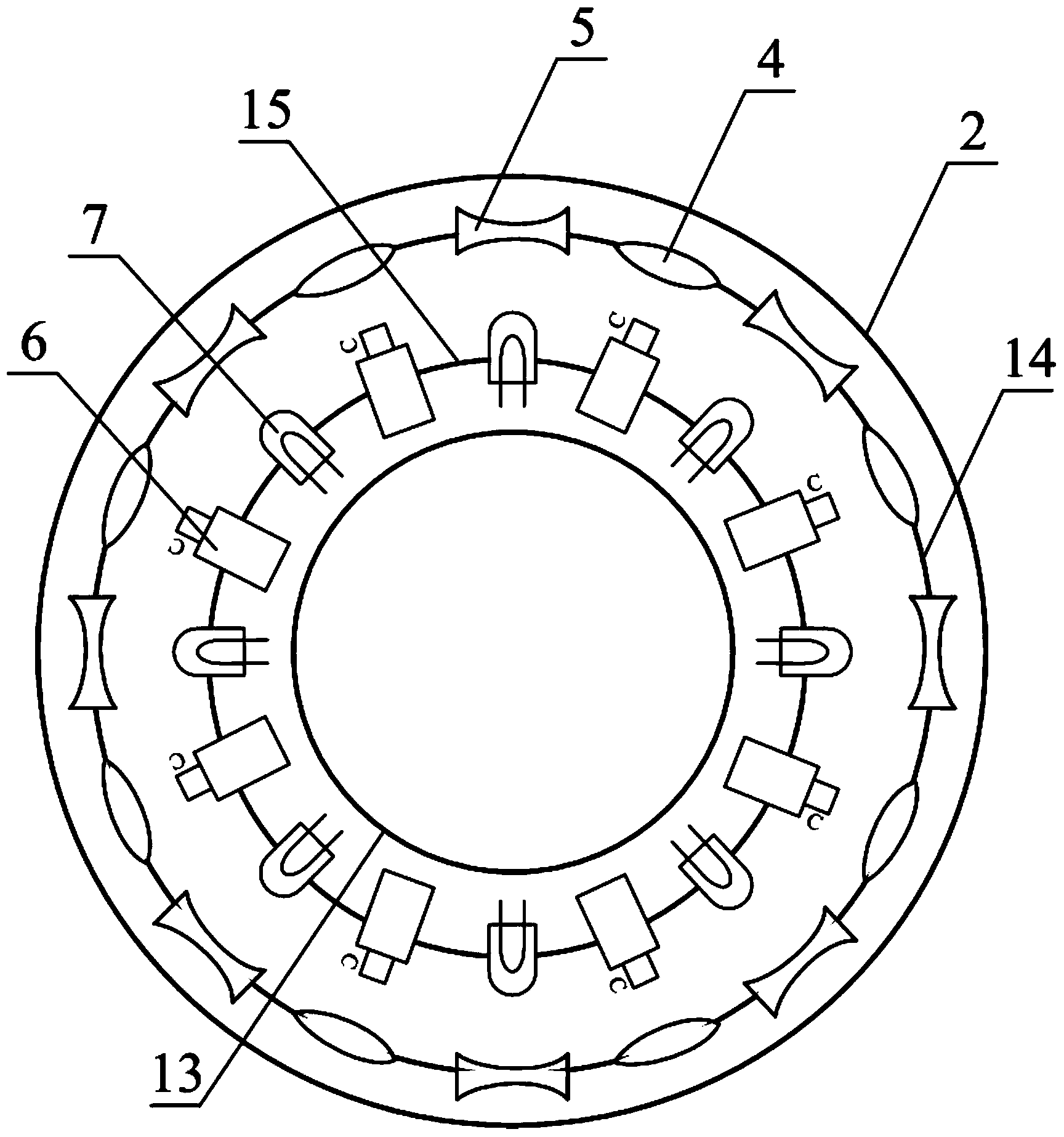 Wireless measuring device and method for concentration of non-spherical particles of three-dimensional dense gas-solid system