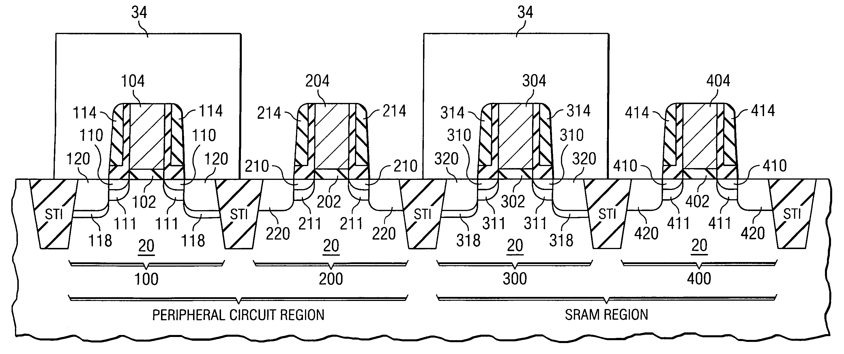 Modifying work function in PMOS devices by counter-doping