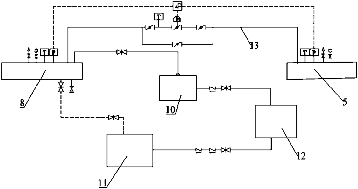 Chilled water and cooling water supplying system