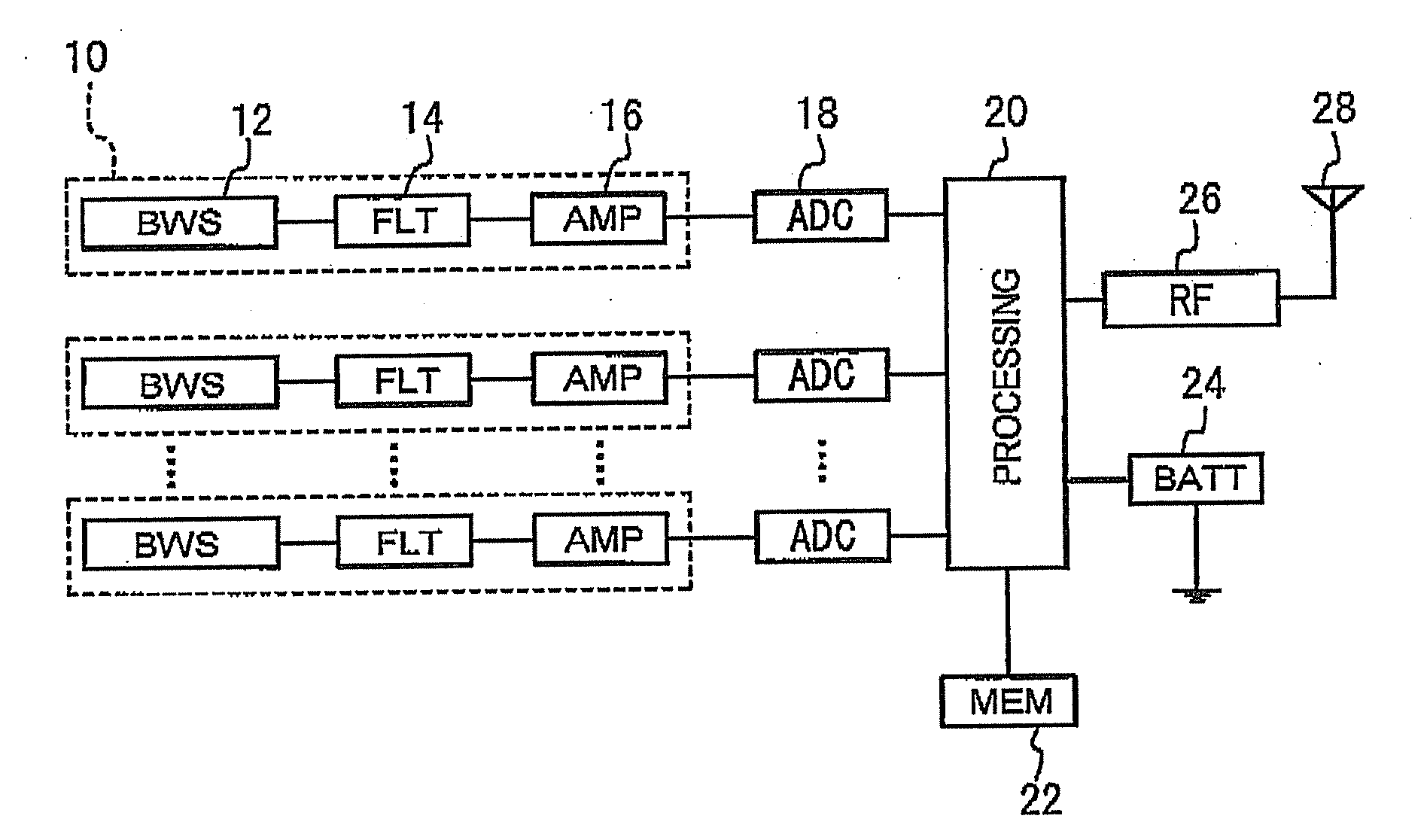 Brain wave detecting apparatus