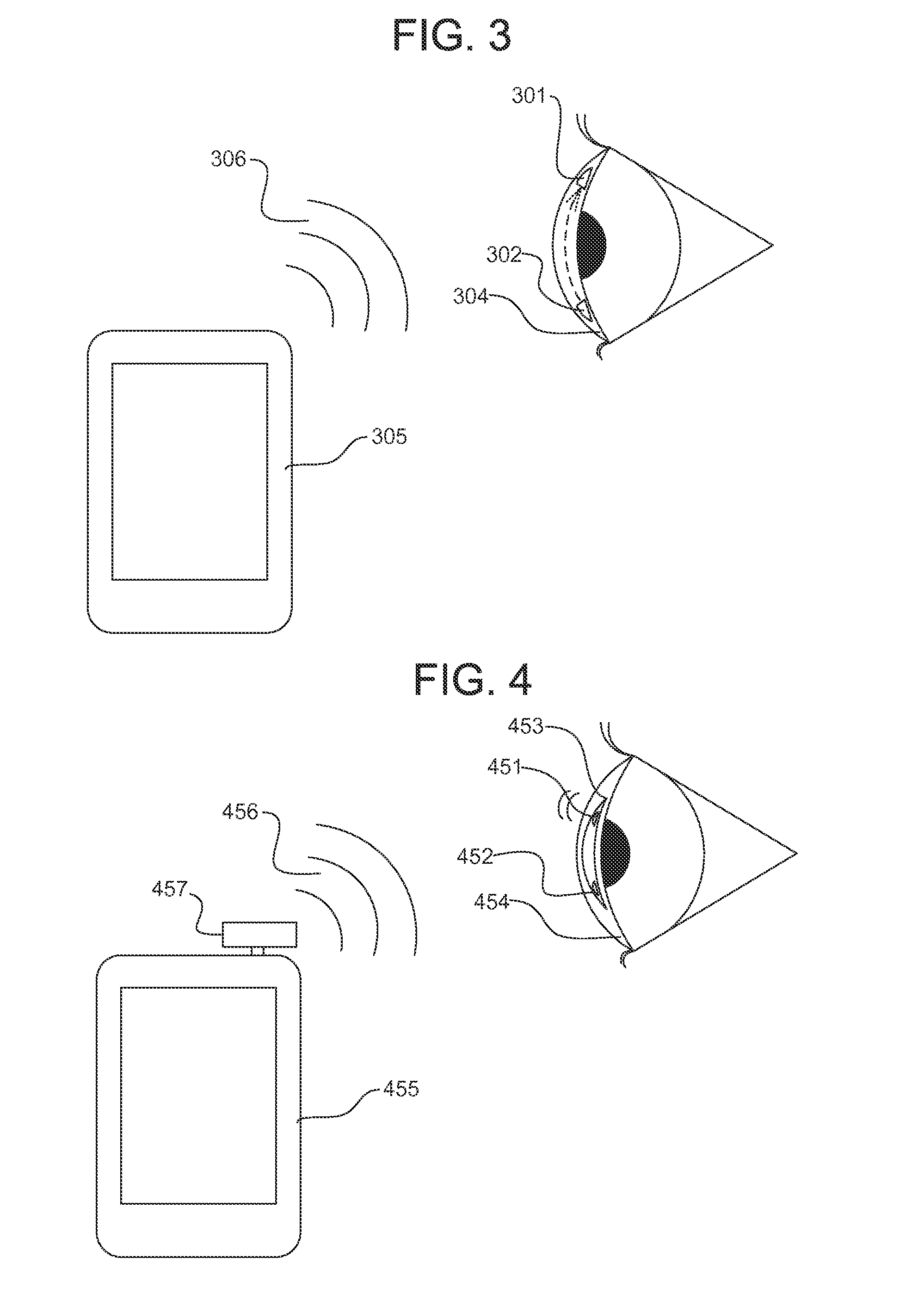 Ophthalmic lens system capable of interfacing with an external device