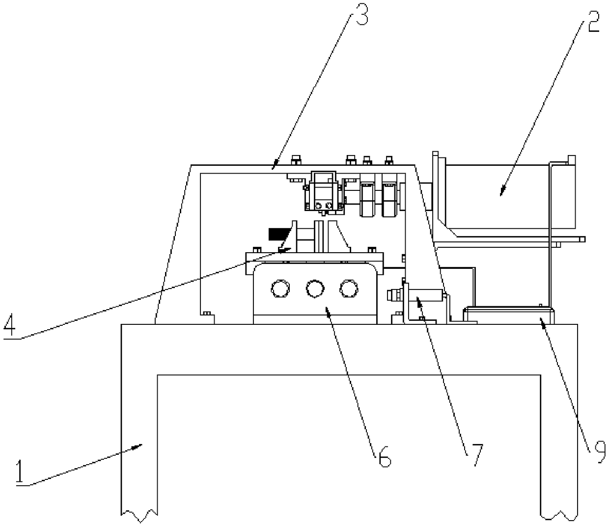 Simulated vibration cutting impact cutter falling experimental device and a working method thereof