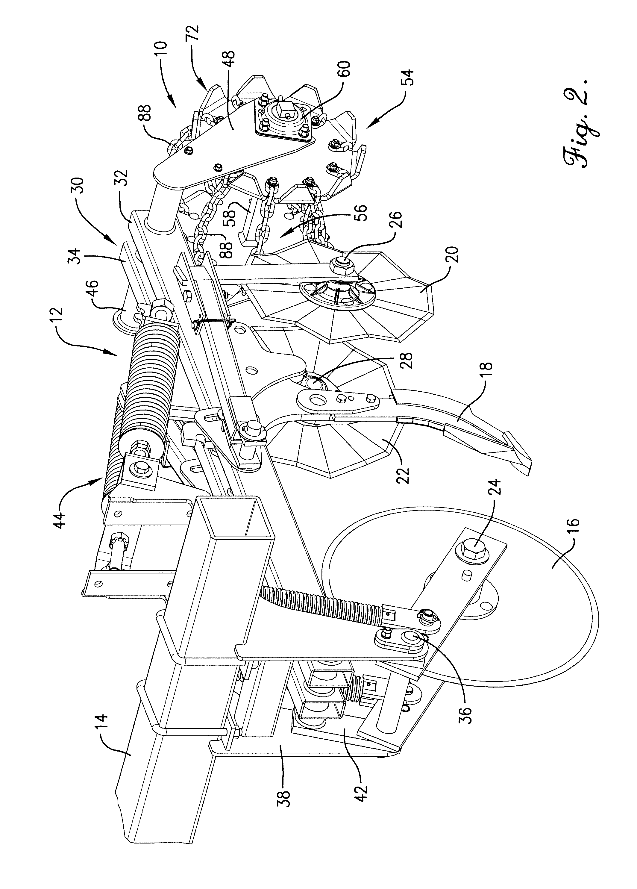 Chain reel for tillage implement