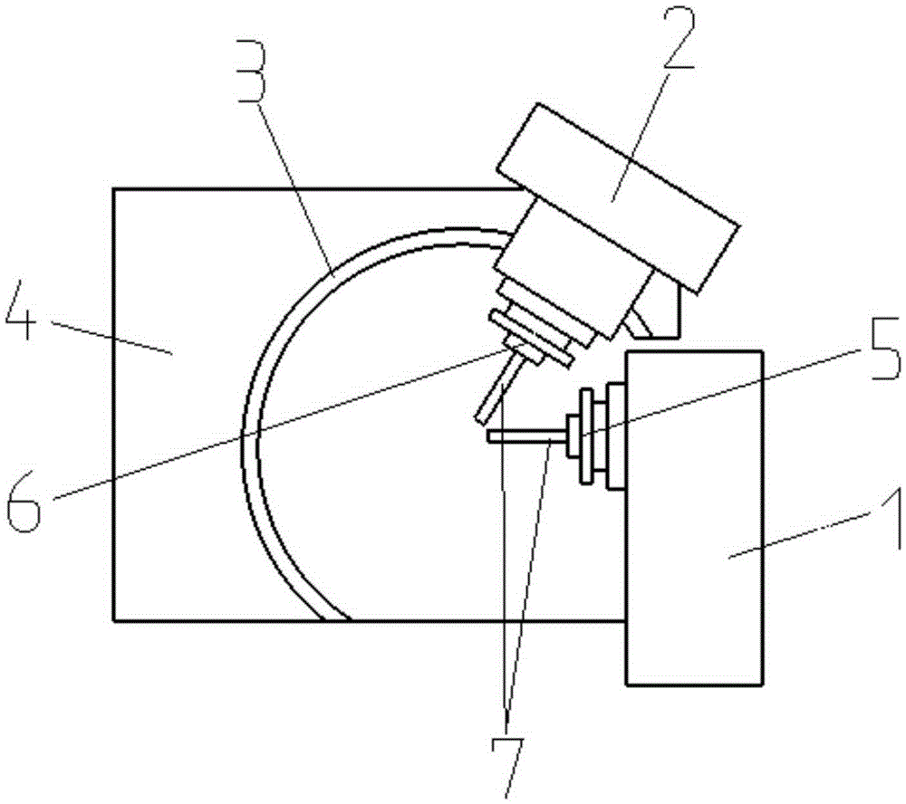 Horizontal correcting device and method of two spindles of rolling detection machine