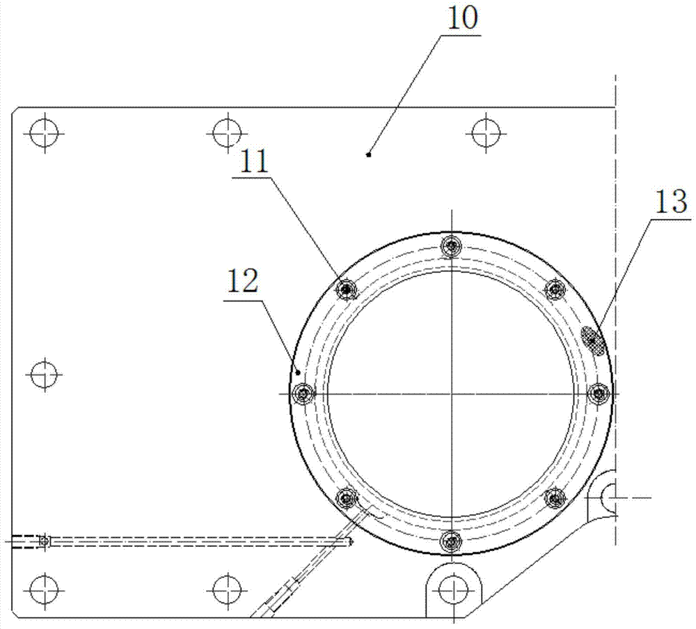 A sealing seat device for roll boxes of high-line finishing mills