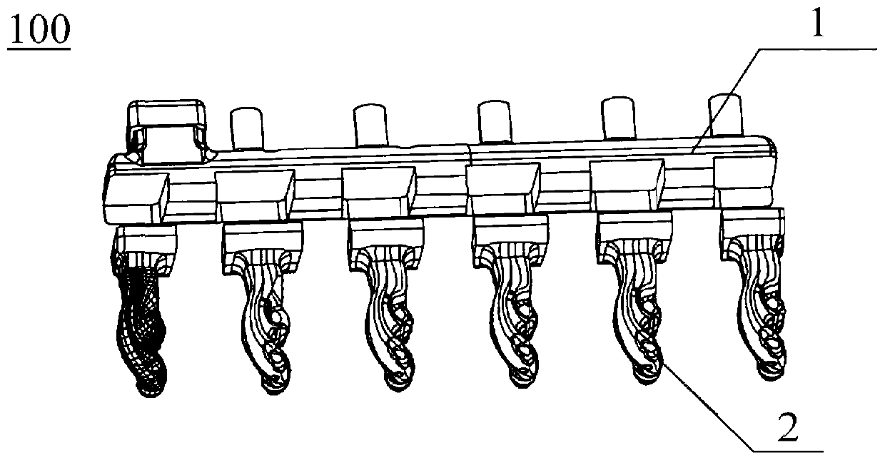 Air inflow way sand core structure and core manufacturing method