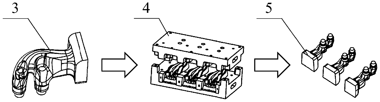 Air inflow way sand core structure and core manufacturing method