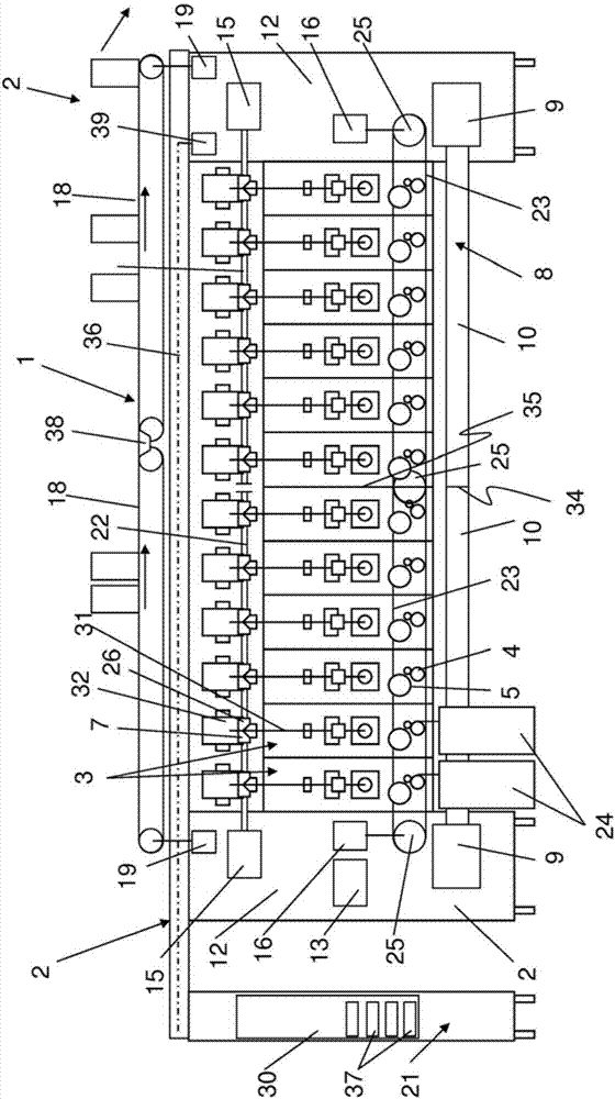 Rotor spinning machine comprising a plurality of working positions and a suction device