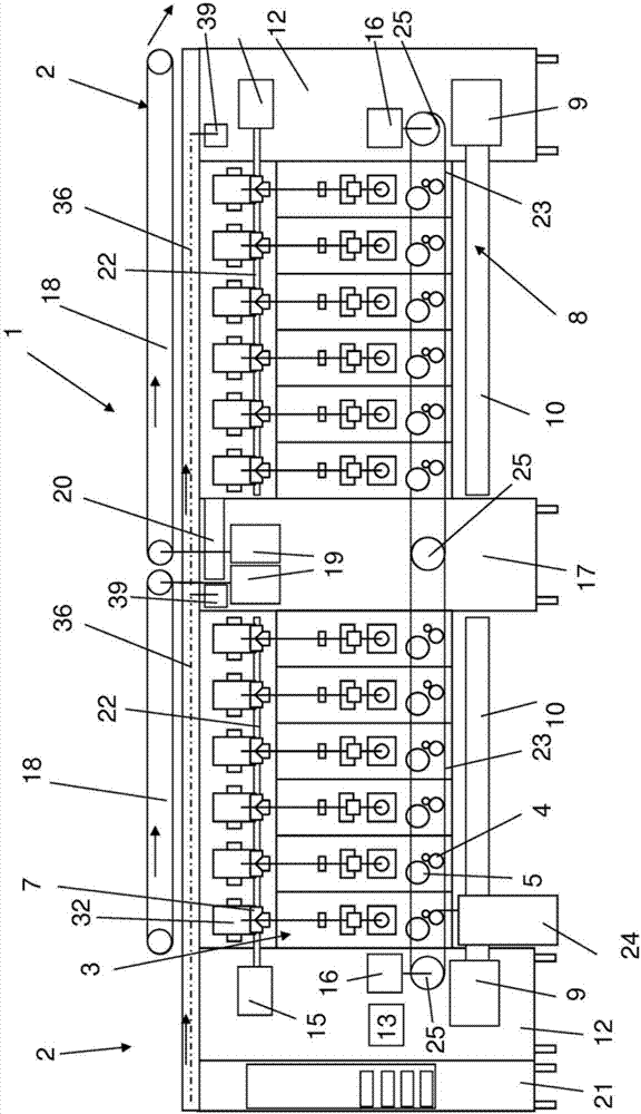 Rotor spinning machine comprising a plurality of working positions and a suction device