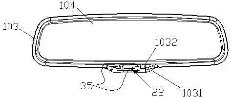 Inner rear-view mirror with new clamping structure and clamping structure