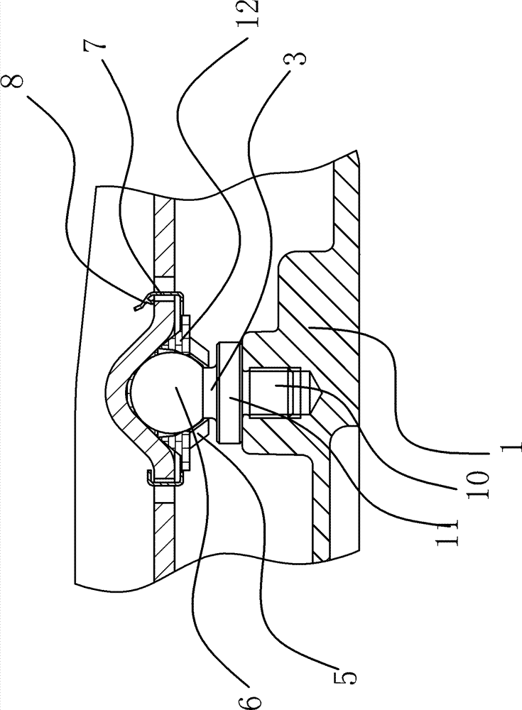 Elastic connection device for release shift fork of automobile clutch