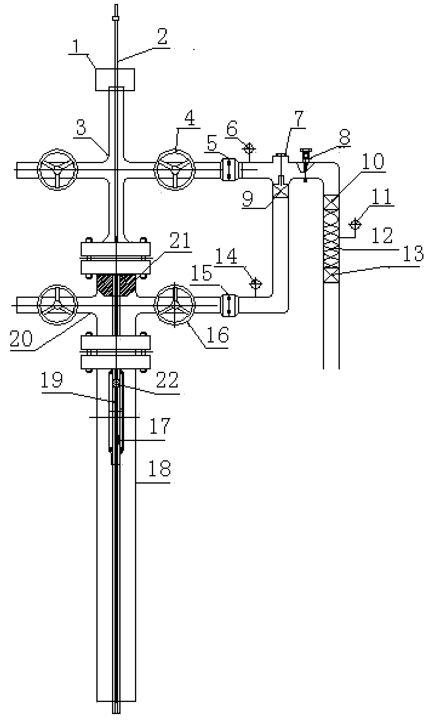 Combined-type oil well casing gas recovery device