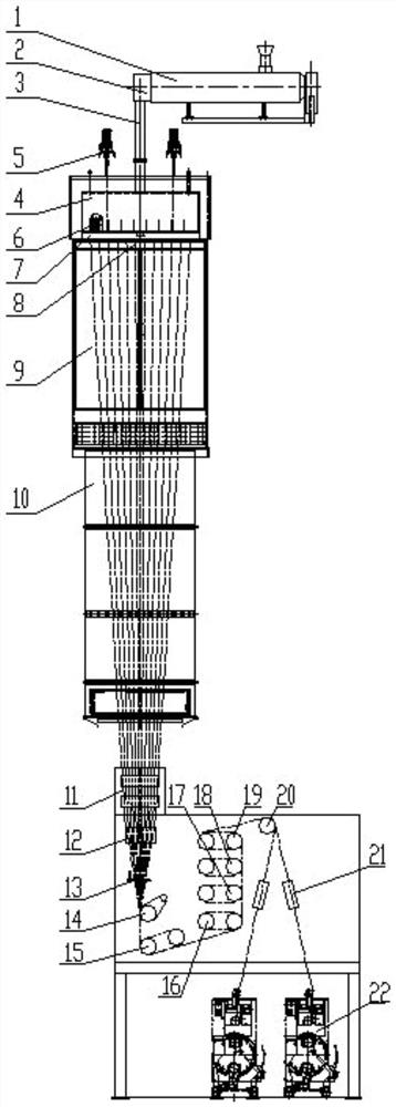 Spinning-drawing combined machine and monomer suction device for spinning machine