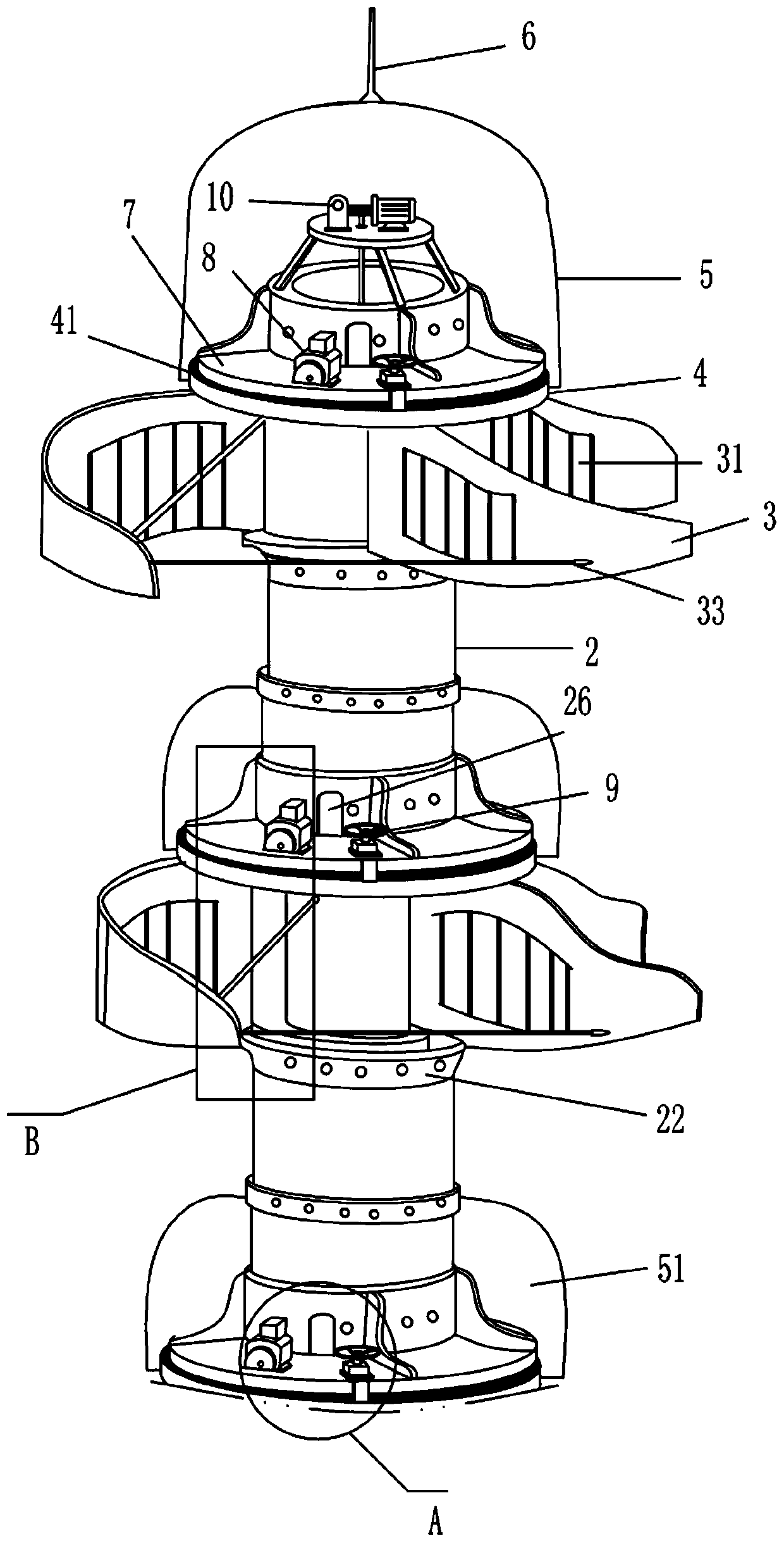 Magnetic suspension multi-layer wind wheel generator set