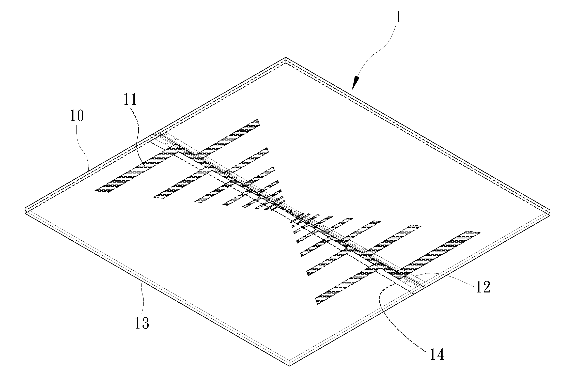 Coplanar waveguide fed planar log-periodic antenna