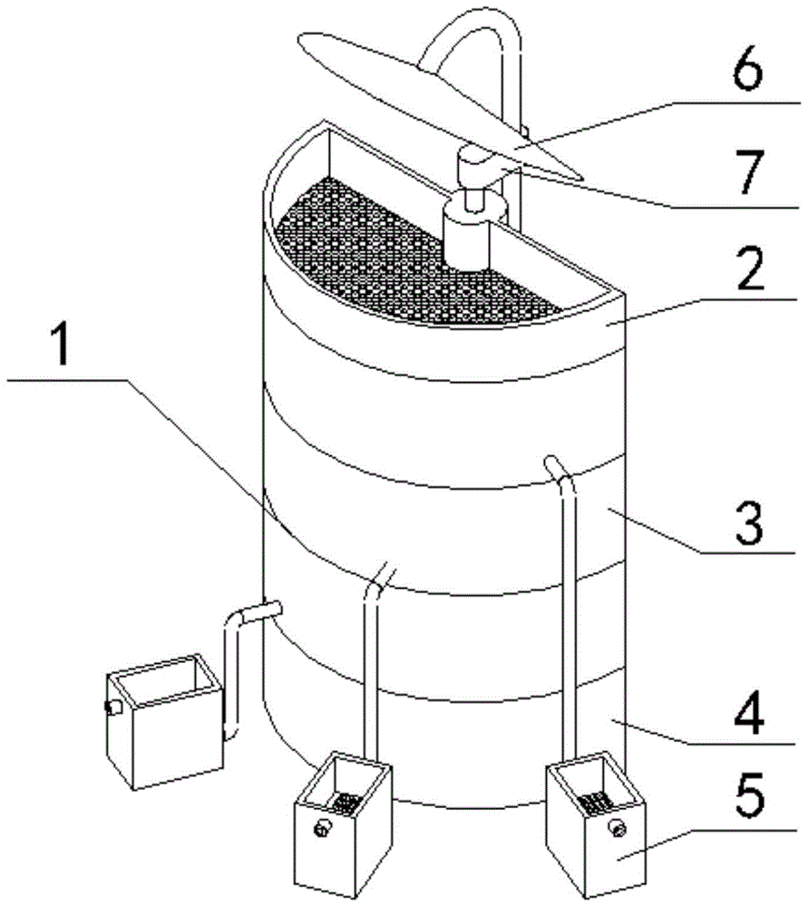 Urban rainfall runoff water quality multi-media graded infiltration purification simulation system