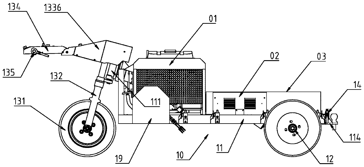 Operating vehicle for orchard