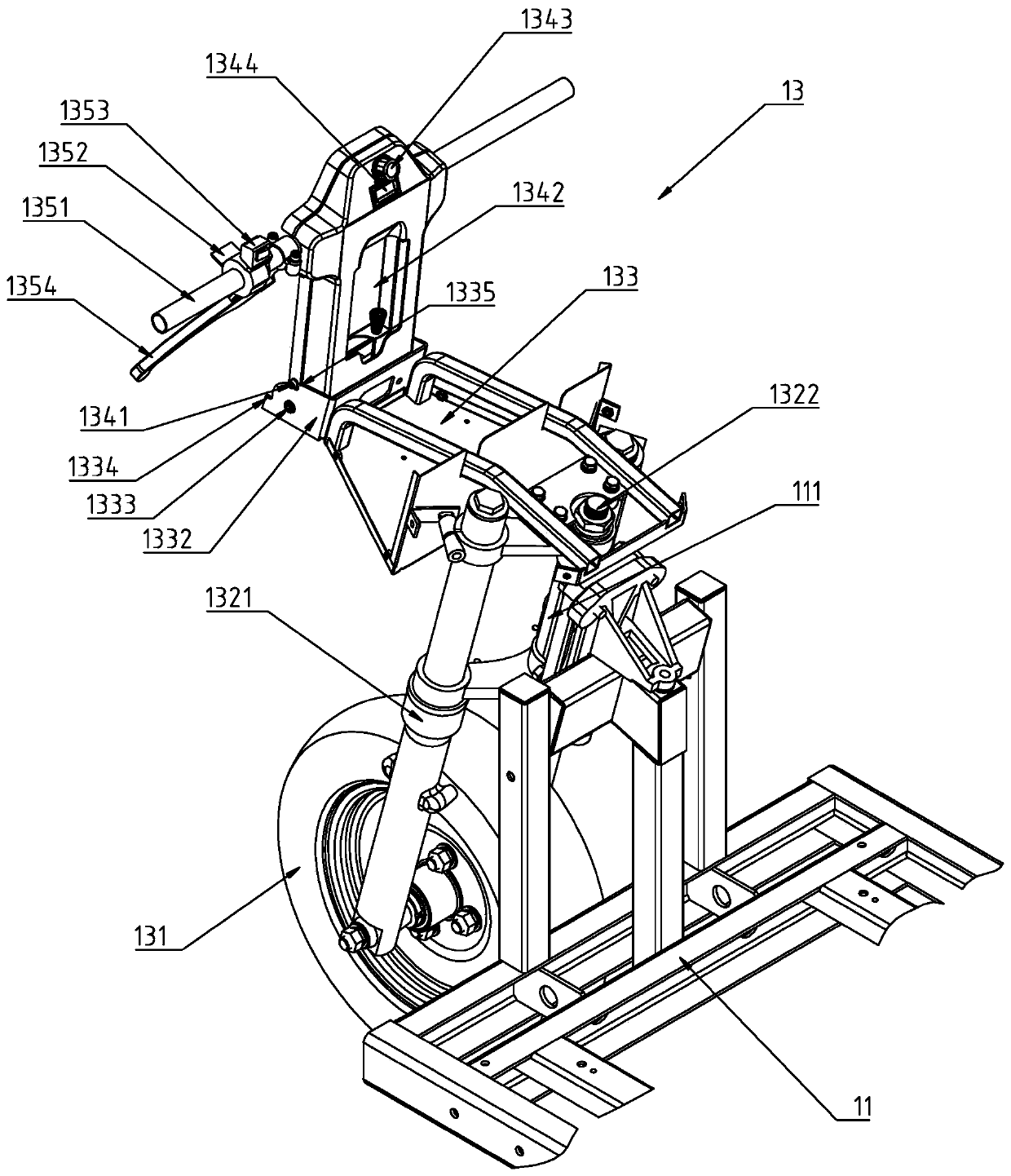 Operating vehicle for orchard