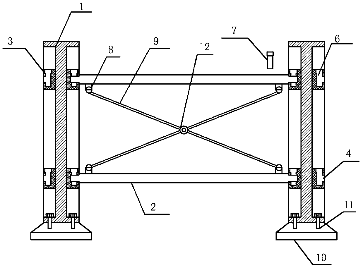 Combined type isolation fence fixed by joggling plug pins