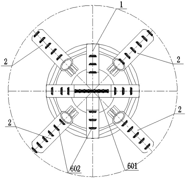 Shaft boring machine and cutterhead thereof