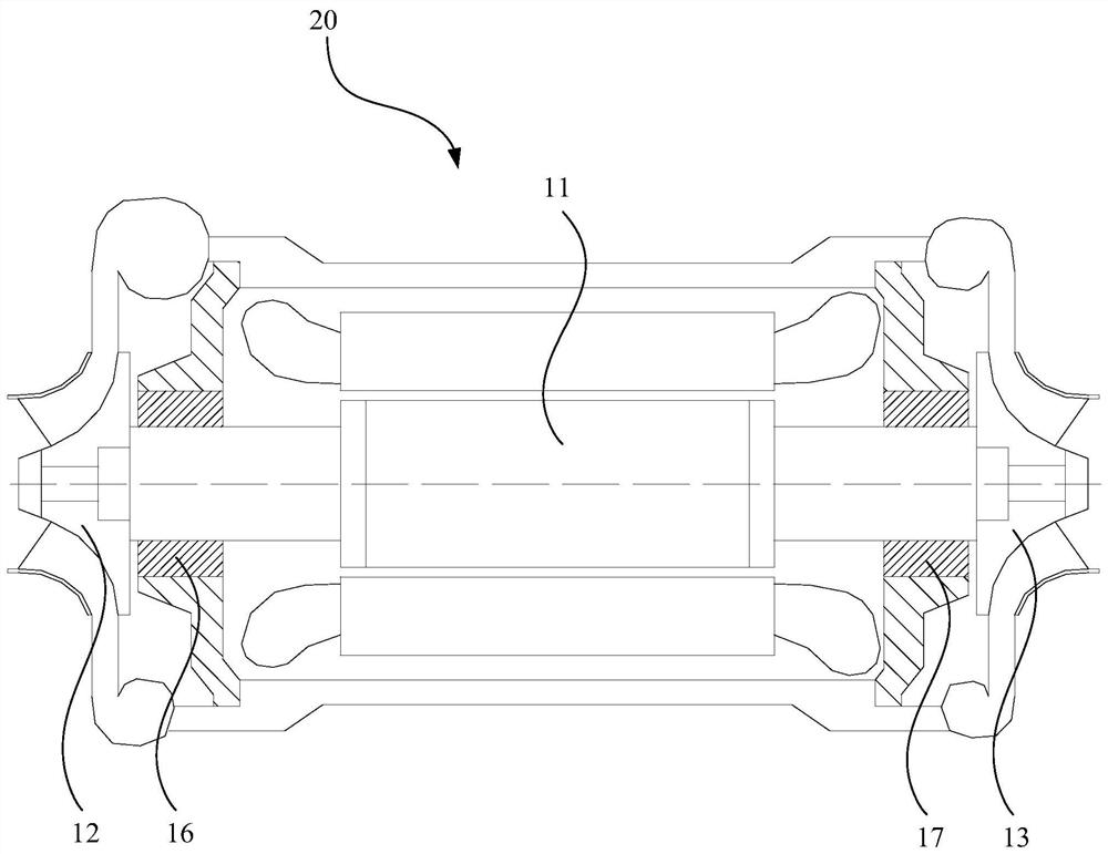 Centrifugal compressor shaft system, centrifugal compressor and air conditioner