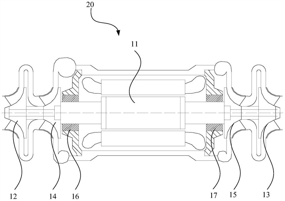 Centrifugal compressor shaft system, centrifugal compressor and air conditioner