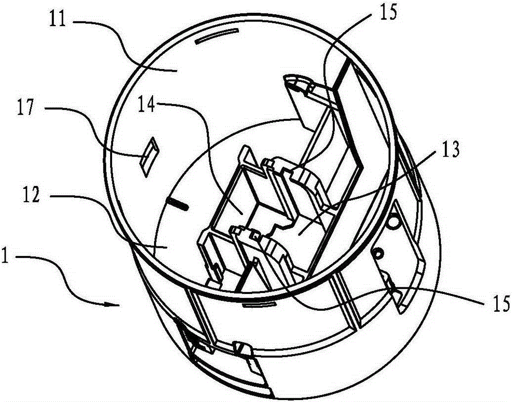 A guide mechanism for a drain valve housing