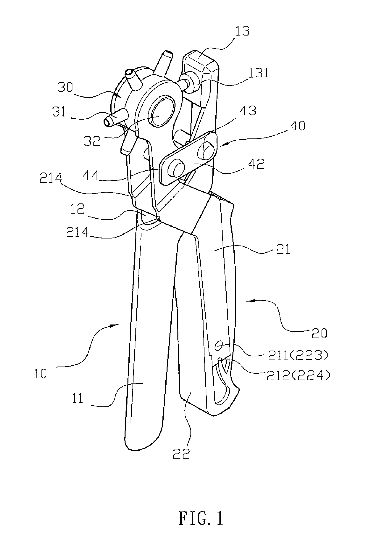 Punch pliers having lower costs of fabrication