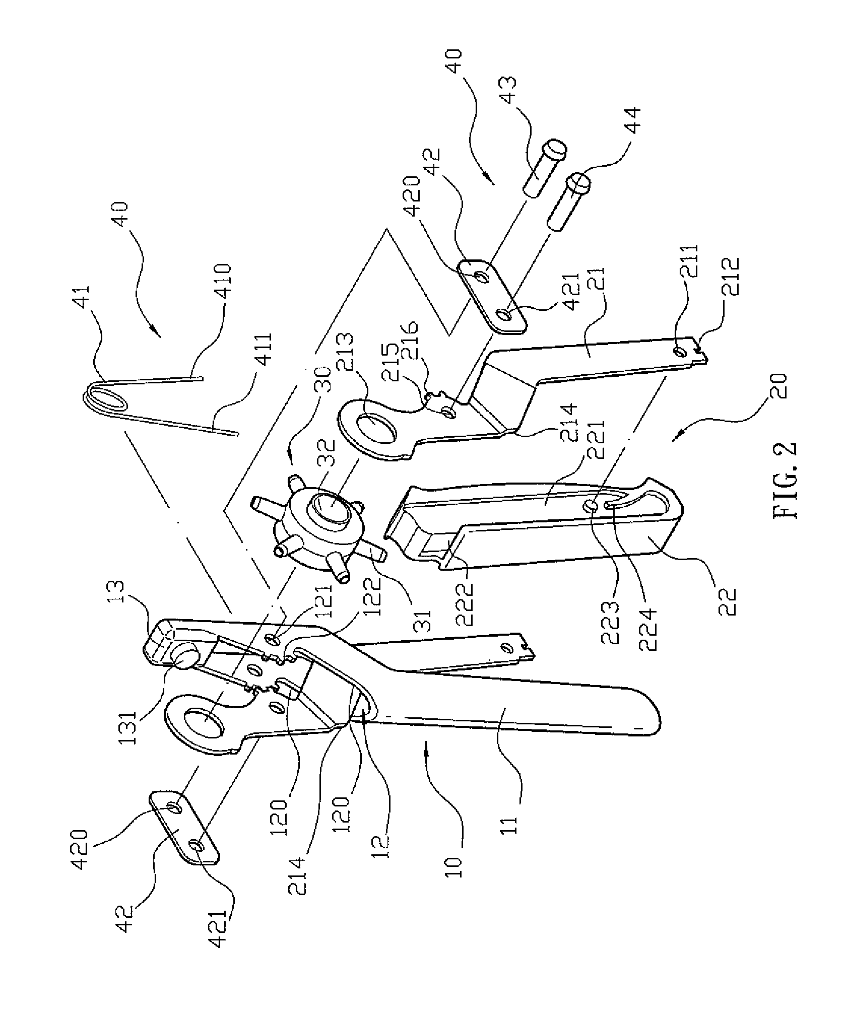 Punch pliers having lower costs of fabrication