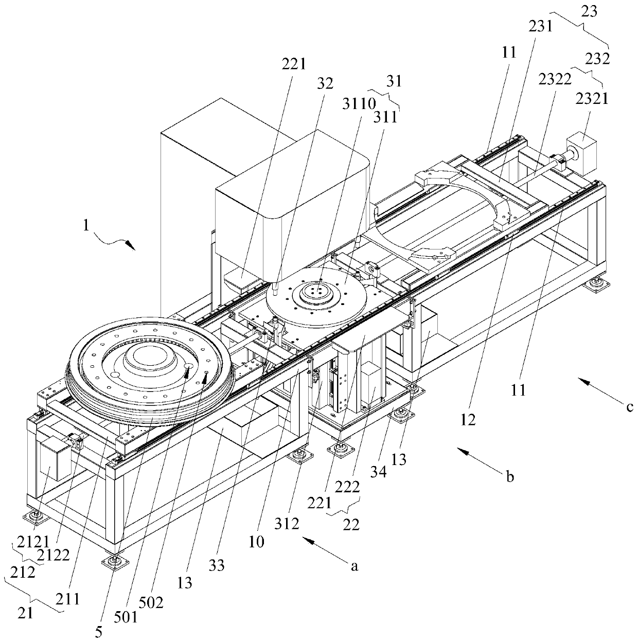 Loose wire flow equipment for wheel