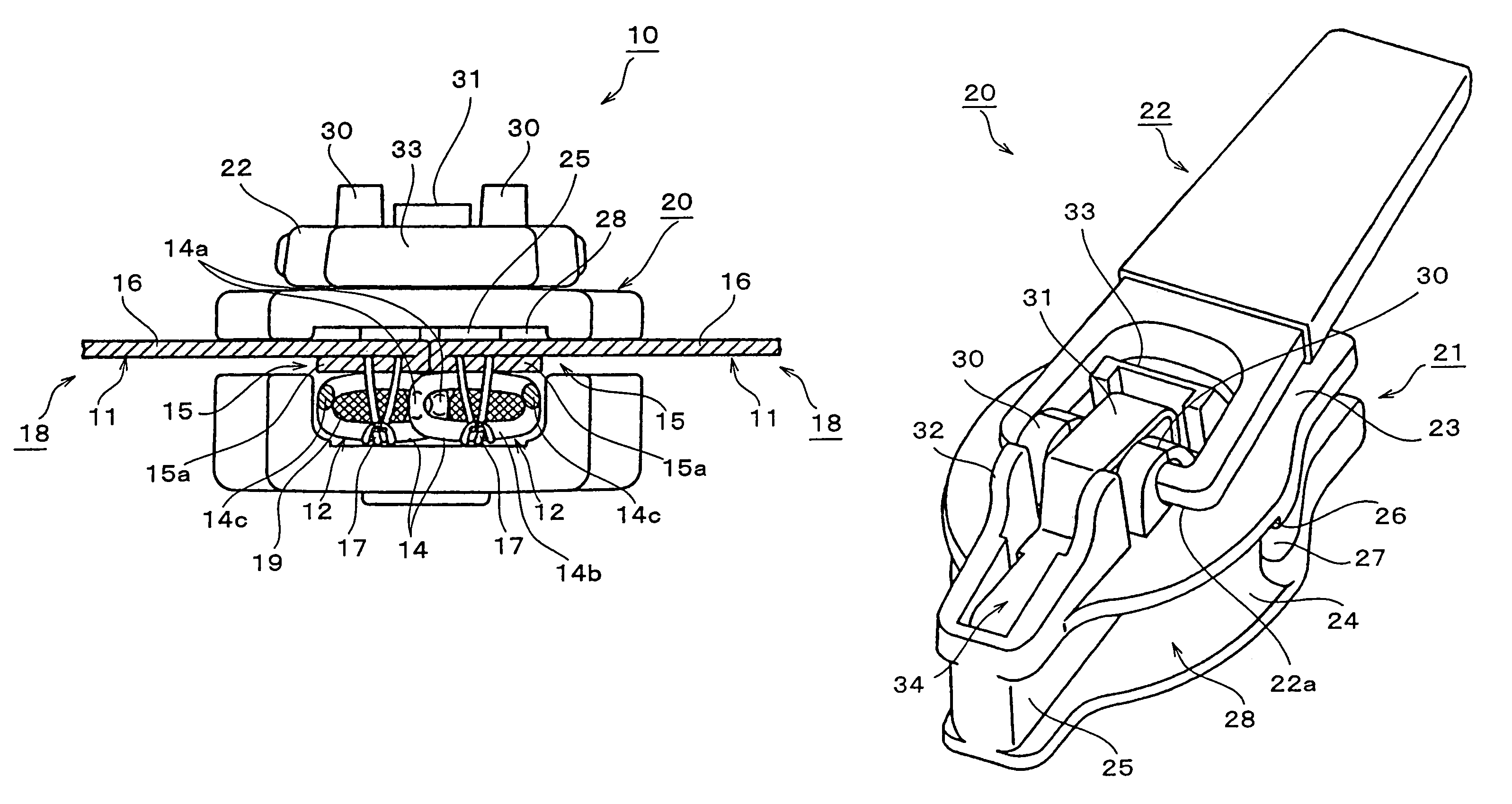 Slider for concealed type slide fastener and concealed type slide fastener