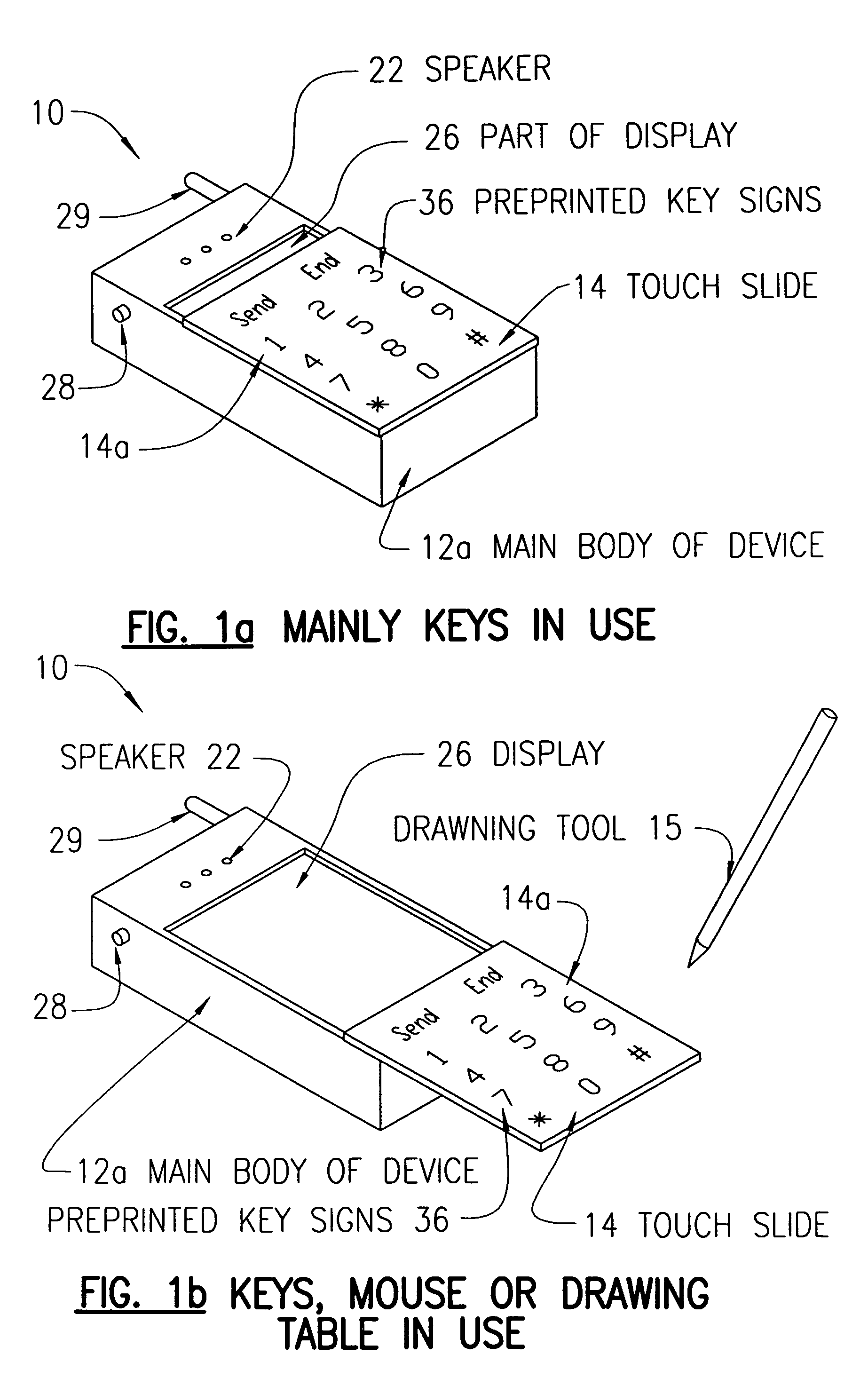 Electronic device having touch sensitive slide