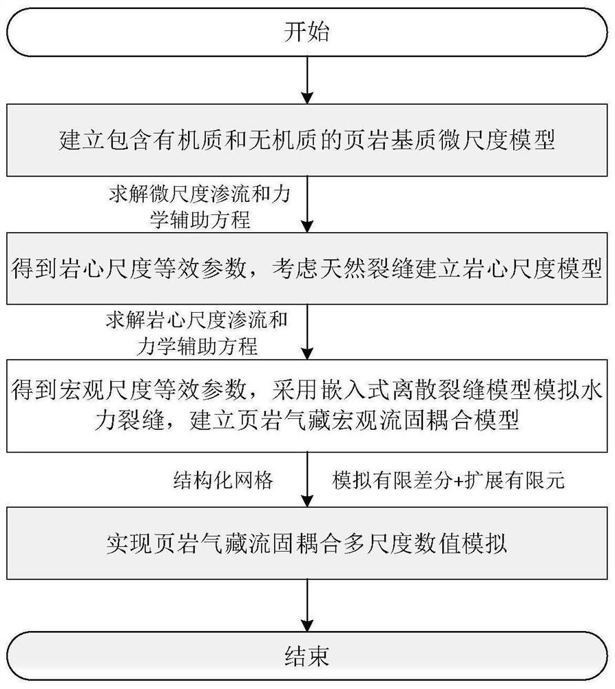 A multi-scale numerical simulation method of fluid-solid coupling in shale gas reservoirs