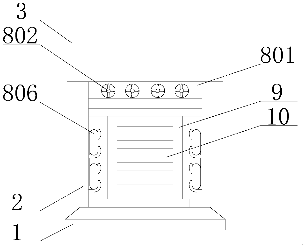 Electrical automatic heat dissipation electrical cabinet