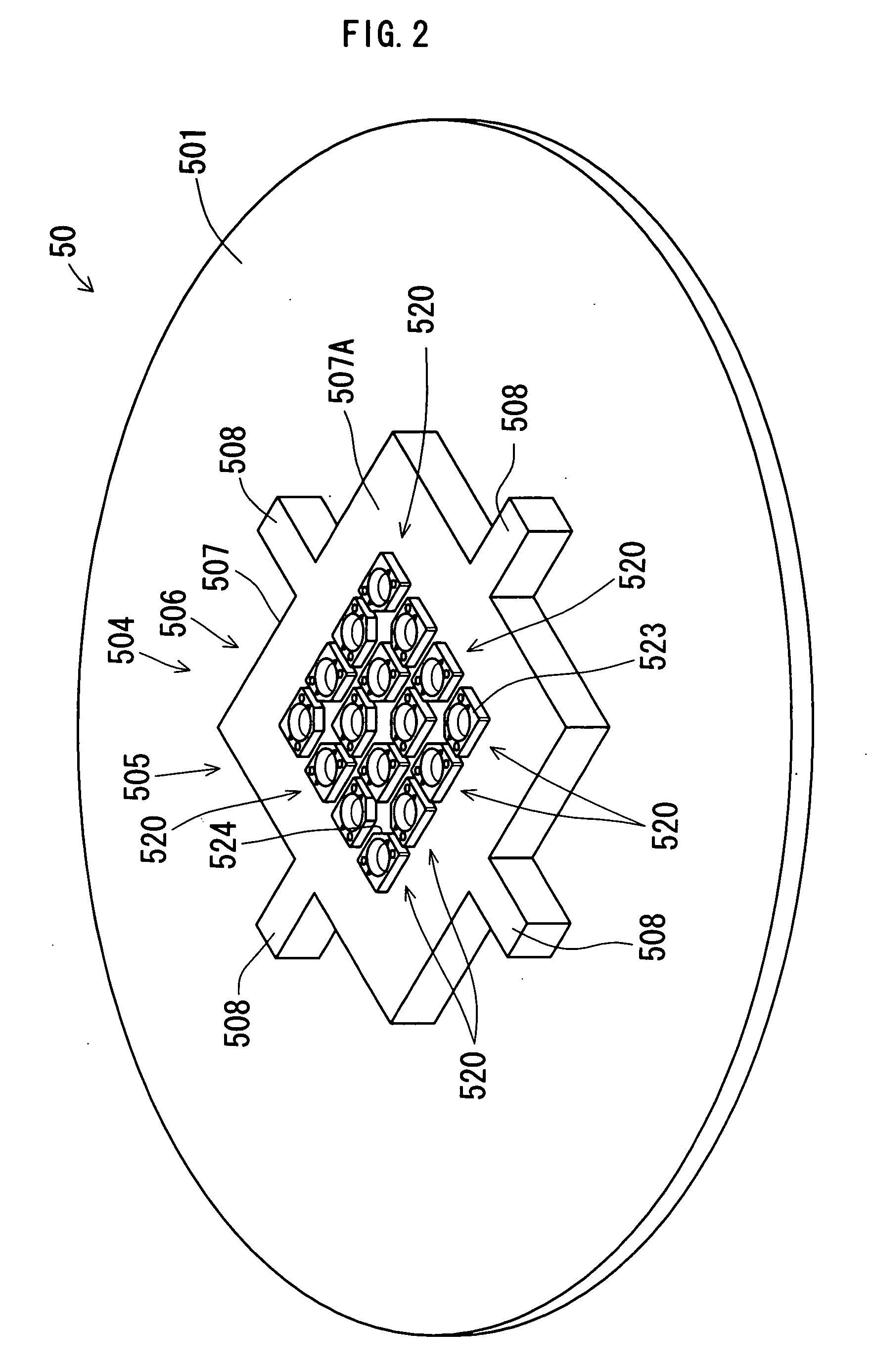 Inspection apparatus for image pickup device, optical inspection unit device, and optical inspection unit