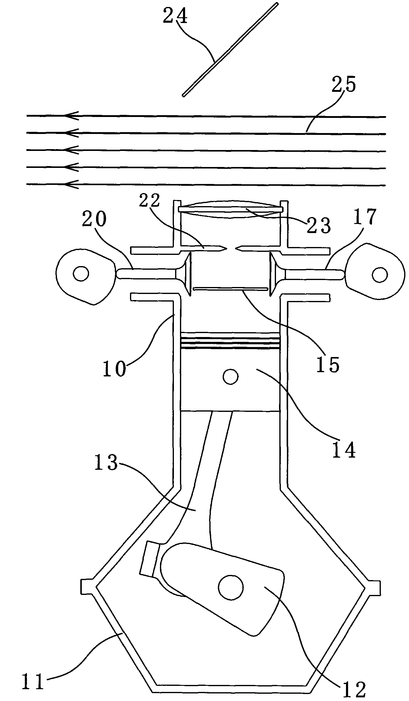 Two-stroke photo-thermal engine