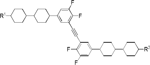 Side difluorine substituted diphenylacetylene liquid crystal compound, preparation method for same and application thereof