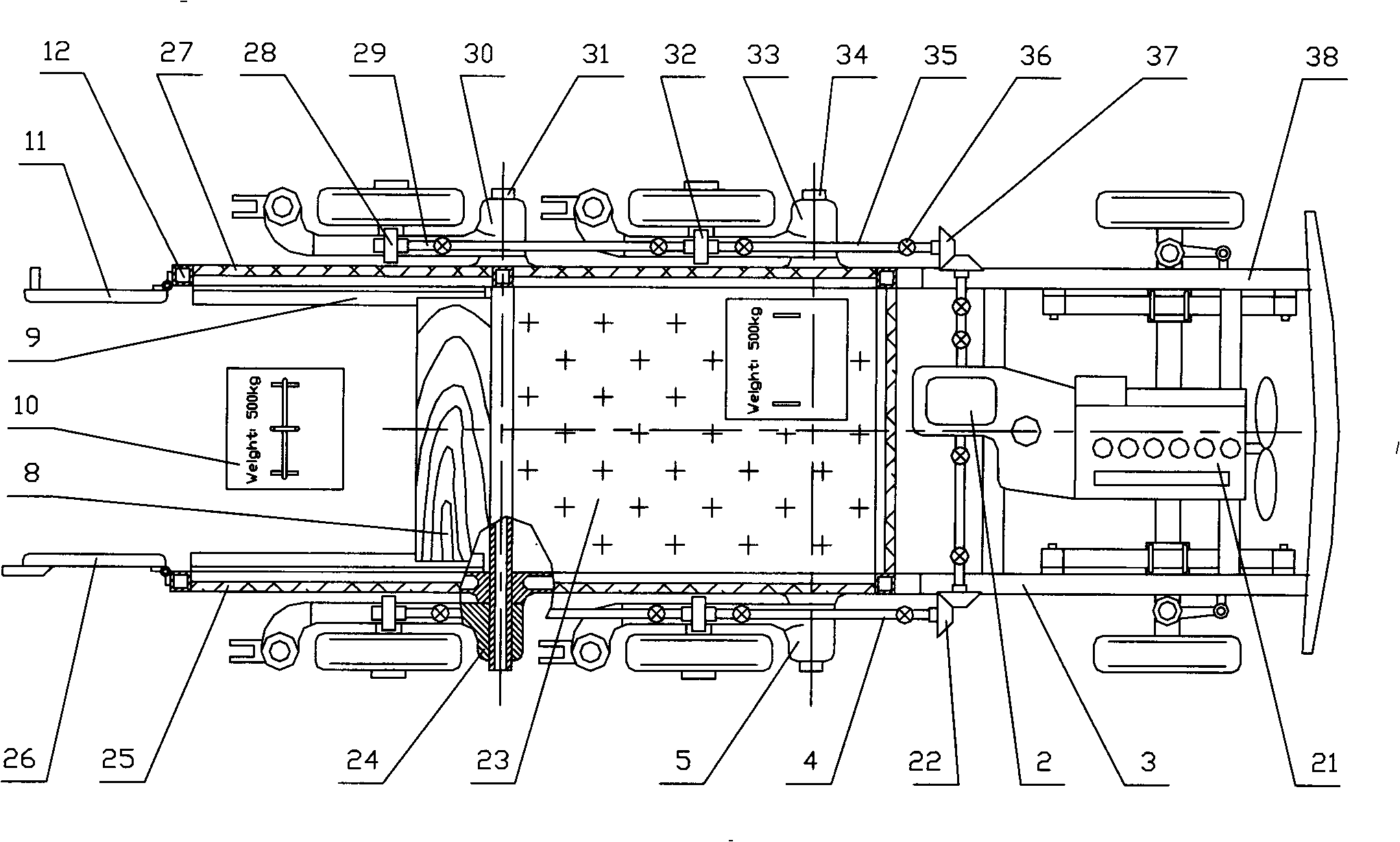 Movable bearing surface type automobile